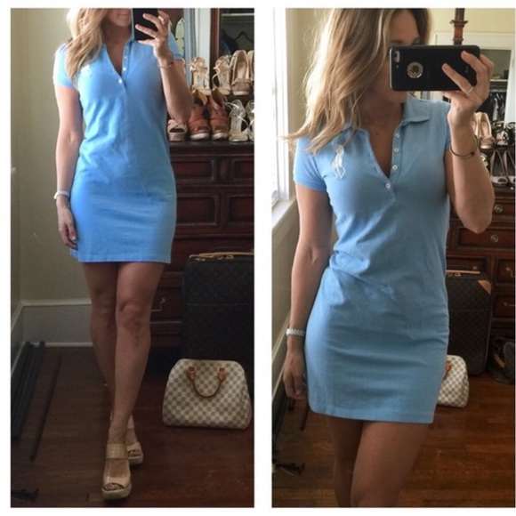 Ralph Lauren Dresses & Skirts - Ralph Lauren Sport Light Blue Polo Dress, S